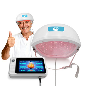 Casco de Terapia de Fotobiomodulación con Luz Roja de 810nm e Infrarrojo Cercano para Demencia, Alzheimer, <span class=keywords><strong>Parkinson</strong></span>, Depresión y Trastornos del Sueño - Product Image 1