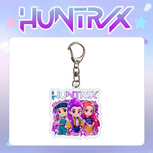Huntrix Kpop ảnh kỹ thuật số Keychain Phù Thủy săn bắn nhóm Acrylic Keychain Túi phụ kiện phim hoạt hình nhựa Carabiner cho xe ô tô - Product Image 3