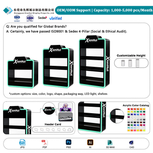 Espositore da banco a 3 livelli in acrilico LED colorato per negozi di articoli per fumatori - Ingrosso dal produttore - Product Image 3