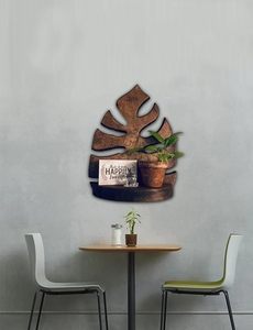 Estantería Flotante en Forma de Hoja, Estantería de Madera, Marco de Fotos para Montar en la Pared, Almacenamiento para Velas y Libros, Estante Decorativo para Oficina en Casa - Product Image 6