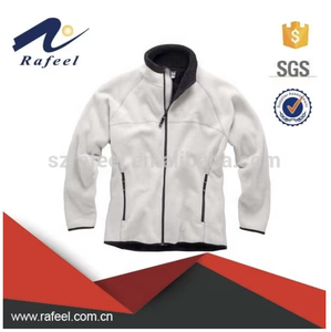 Harga grosir disesuaikan putih 2 Tune dua lapisan termal bulu <span class=keywords><strong>Polar</strong></span> Bomber jaket pria pakaian kerja gaya berdiri kerah depan - Product Image 1