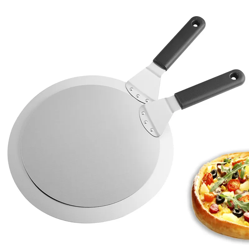 10 Inch 12 Inch Ronde Met Houten Handvat Roestvrijstalen Keuken Pizza Shovel Bakgereedschap