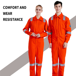 Chất lượng cao tinh khiết bông chống tĩnh bảo hộ lao động chống cháy một mảnh an toàn Coverall phù hợp với XL Kích thước áo lao động đồng phục - Product Image 2