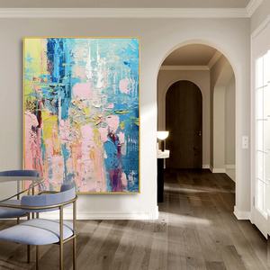 Pintura al Óleo sobre Lienzo, Arte Abstracto Colorido, Arte Texturizado en Lienzo, Pinturas Hechas a Mano, Decoración del Hogar, Arte Mural - Product Image 4