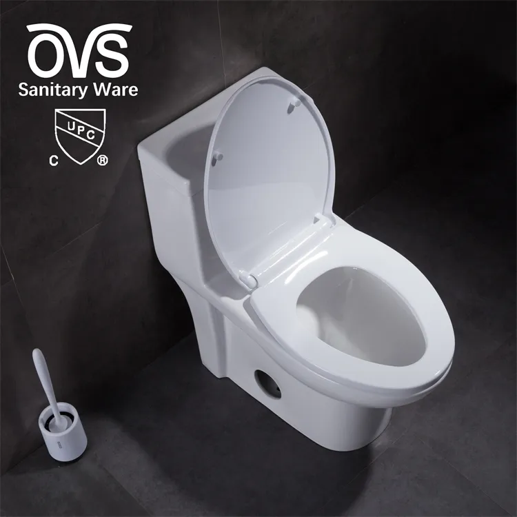 OVS CUPC Amerika Utara Siphonic Flush Cina Gadis Pergi Ke Kamar Mandi Duduk Toilet Wc Keramik Toilet One Piece