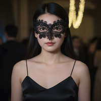 Fournisseur en gros de masques de carnaval en dentelle et sequins, accessoires de fête pour femmes adultes, vente en gros