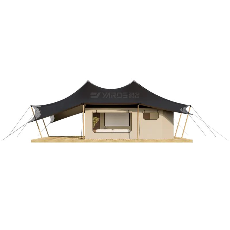 Outdoor camping urlaub komfort kann angepasst werden direktverkauf wild zelt glamping stretch zelt