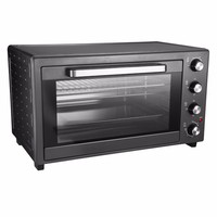 Four électrique à convection 65L, grille-pain professionnel avec porte en verre double couche et 4 boutons réglables
