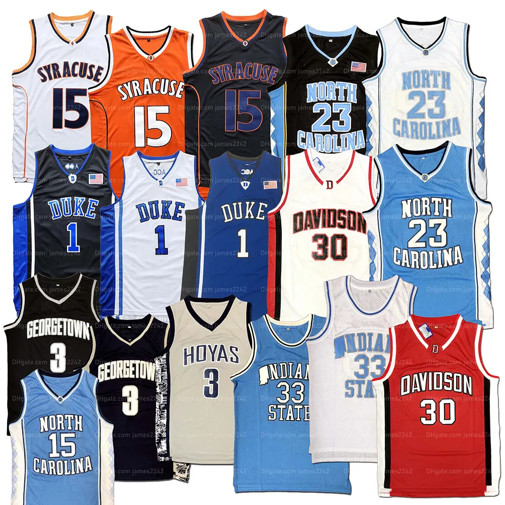 Michael MJ #23 Basketball Jersey North Carolina TAR HEELS Irving Indiana State Curry Carmelo Anthony jersey