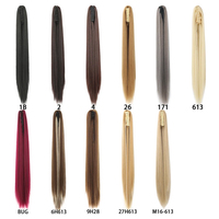 Extensions de cheveux de queue de cheval à pince synthétique longue et droite 24 pouces pièce de cheveux de queue de cheval pour les femmes fête quotidienne