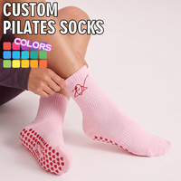 BiLu Yoga Barre Grip Socks Breathable Cotton Anti Skid Pilates Socks for Fitness Centers