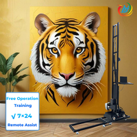 Máquina de impresión de pared Impresora de pared vertical UV 3D/Impresora vertical de pintura de pared de fondo 3D