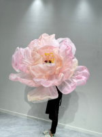 Fleur en organza surdimensionnée, personnalisée, de luxe, écologique, faite à la main, pour la décoration de plafond
