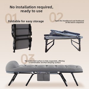 Cama Plegable Individual Portátil, Sillón Reclinable Multifuncional con Estructura de Acero, Diseño Moderno para Sala de Estar y Uso en Campamentos al Aire Libre - Product Image 5