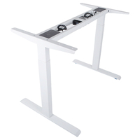 Bureau debout électrique ergonomique Hetium pliable, moderne, à double moteur, avec plateau en bois et hauteur réglable en acier
