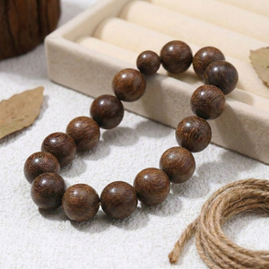 ลูกปัดกลมไม้จันทน์สีทองแบบหลวมสำหรับทำสร้อยข้อมืออุปกรณ์เครื่องประดับแบบทำมือ - Product Image 3