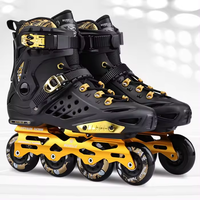 Patins à Roues Alignées Professionnels de Haute Qualité Vitesse Slalom pour Adultes Homme Patins en Ligne Matériau PU Support en Aluminium