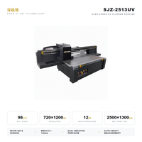 Impresora Industrial de Inyección de Tinta UV SJZ-2513, 2-12 Cabezales de Impresión Ricoh G6, CMYKL cLm WV Color, Altura de Impresión de 140 mm