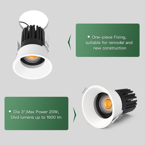 Luz de Techo Empotrada Ajustable, Luz de Techo Antideslumbrante de Aluminio, Focos LED de Techo, Luces de Techo LED COB - Product Image 4