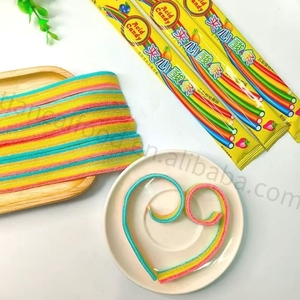 Tiras de Gomitas Recubiertas de Azúcar Arcoíris al <span class=keywords><strong>por</strong></span> <span class=keywords><strong>Mayor</strong></span> para Fiestas Infantiles, Regalos Festivos y Venta al <span class=keywords><strong>por</strong></span> Menor en Tiendas de Conveniencia, Dulces Frescos en Stock - Product Image 2