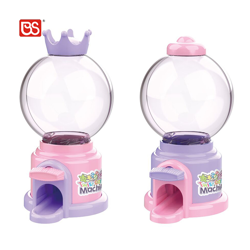 BS Toy Круглый Маленький Смешной дозатор для конфет 40 г мини-торговый автомат для конфет контейнер для игрушек сладких конфет с 9 шт.