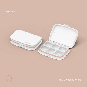 Eco Friendly 4/6 Grid Compartment Travel Portable <b>Tablet</b> <b>Dispenser</b> Organizer Case Sealed Pill Medicine Box Storage for Sale - Product Image 3