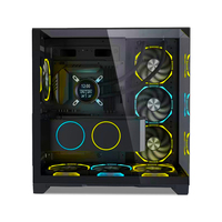 KINPOWER Panneau en verre trempé incurvé haut de gamme Boîtier Gabinete ATX Boîtier d'ordinateur pour jeux PC et tour