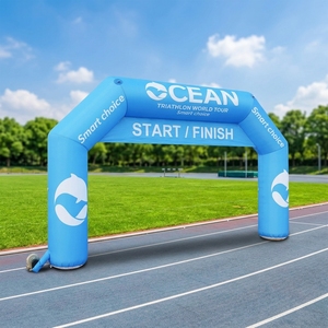 Arche publicitaire gonflable bleue sur mesure de 6 m <span class=keywords><strong>pour</strong></span> événements sportifs, ligne de <span class=keywords><strong>d</strong></span>épart, marathon, triathlon – Offre spéciale - Product Image 2