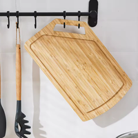 Bamboe snijplank met sapgoot & ergonomische handgreep, grote keuken snijplank
