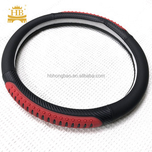 Nuevo diseño <span class=keywords><strong>de</strong></span> fibra <span class=keywords><strong>de</strong></span> carbono negro puro Super fibra <span class=keywords><strong>de</strong></span> <span class=keywords><strong>cuero</strong></span> tamaño M tipo deportivo cubierta del volante del coche - Product Image 4