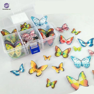 320 Chiếc Bánh Gạo Hình Bướm Ăn Được Trộn Lẫn Bánh Toppers Dụng Cụ Trang Trí Bánh Sinh Nhật Tiệc Phụ Kiện Nhà Bếp - Product Image 4