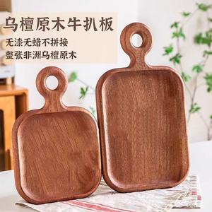 Tabla de cortar cuadrada de madera de sapele para uso en hoteles, cafeterías y fiestas de té. - Product Image 3