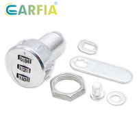 Serrure de meuble HSD 103P-30 en alliage de zinc argenté, cadenas à combinaison pour armoire, serrure à code pour boîte aux lettres et tiroir