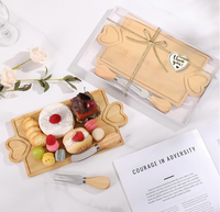 Planches à charcuterie en bambou de petite taille les plus vendues, mini-planches à fromage avec couteaux et fourchettes pour les fêtes à domicile