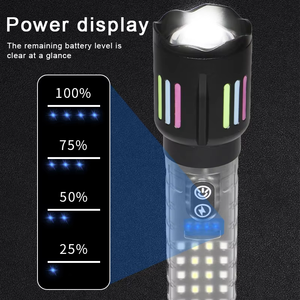 <span class=keywords><strong>Torcia</strong></span> LED Super Luminosa Ricaricabile USB, Luce Tattica a Lungo Raggio con Potente Zoom - Product Image 6