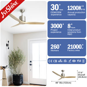 1stshine Ventilateur <span class=keywords><strong>de</strong></span> plafond Durable Homestead Réversible Double usage Silencieux Moteur DC Ventilateur <span class=keywords><strong>de</strong></span> plafond avec télécommande 6 vitesses - Product Image 3