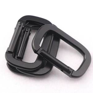 หัวเข็มขัดอลูมิเนียมอัลลอยด์ทรงสี่เหลี่ยมเอ็กเซล 6 มม. สีดำเคลือบด้วยไฟฟ้า ทนทานสำหรับกระเป๋า รับน้ำหนักได้ 5 กก. - Product Image 1