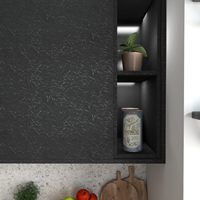 Papier peint texturé noir en relief 3D ORON DECO, designs à coller et à décoller, auto-adhésif, PVC, vinyle, papier peint en soie pour la maison