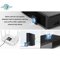 AC Infinity çift 4010 40mm DC 5V Mini USB Fan manyetik montaj ayakları 3 hız kontrol gürültüsüz kabin fanı blower Stereo