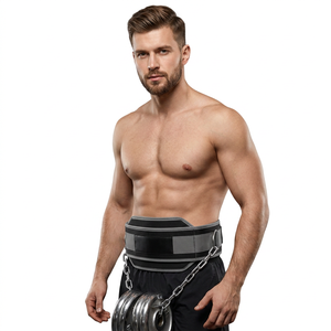 Hot Selling OEM Service Gray Neoprene Powerlifting Waist Trimmers for Weight Lifting with Back Support and Comfortable Fit - Product Image 1