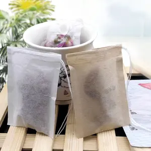 5*6.2Cm Mudah Digunakan Serut Kertas Filter Kantong Teh untuk Longgar Teh Kantong Kertas Filter Teh Biodegradable dengan Tali