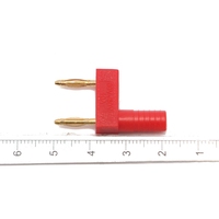 Fiche banane court-circuit plaquée or de haute qualité 2mm 2 mâle à 1 femelle cavalier d'espacement 12mm