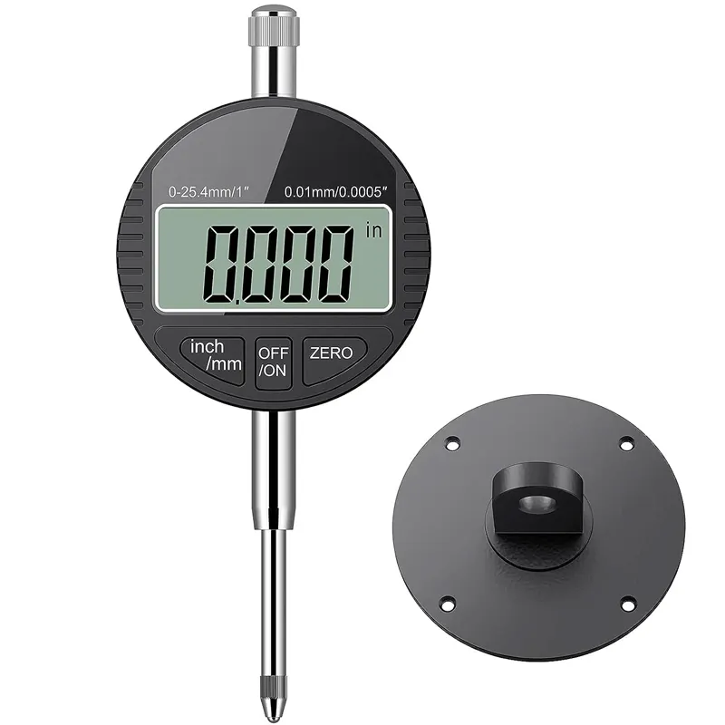 Indikator dial Digital elektronik, meteran pengukur dial Digital resolusi 12.7mm/25.4mm 0-0.01mm