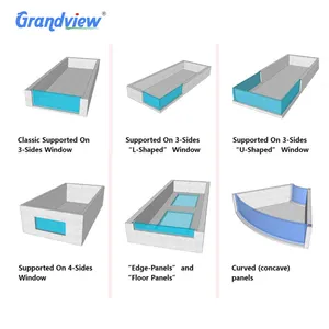 Swim Pool Manufacturers Clear Thick Large Swimming Pool From Acrylic Outdoor UV Resistant Acrylic Swimming Pool Window For Acrylic Swimming Pool