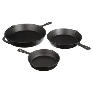 Kitchen Accessories Cast Iron Skillet Set Pre-seasoned Kitchen Cooking Pot Cookware Cookware Set Non Stick Fry Pan Cast