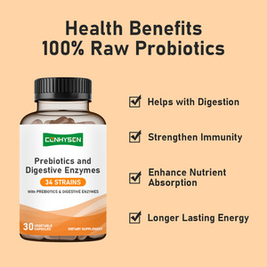 Capsules de prébiotiques et d'enzymes digestives très vendues, complexe probiotique, soutient le système immunitaire, améliore la digestion, capsules pour la santé - Product Image 2