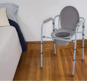 Asiento de <span class=keywords><strong>inodoro</strong></span> elevado con <span class=keywords><strong>inodoro</strong></span> plegable 3 en 1, orinal portátil <span class=keywords><strong>para</strong></span> personas mayores/adultos - Product Image 3