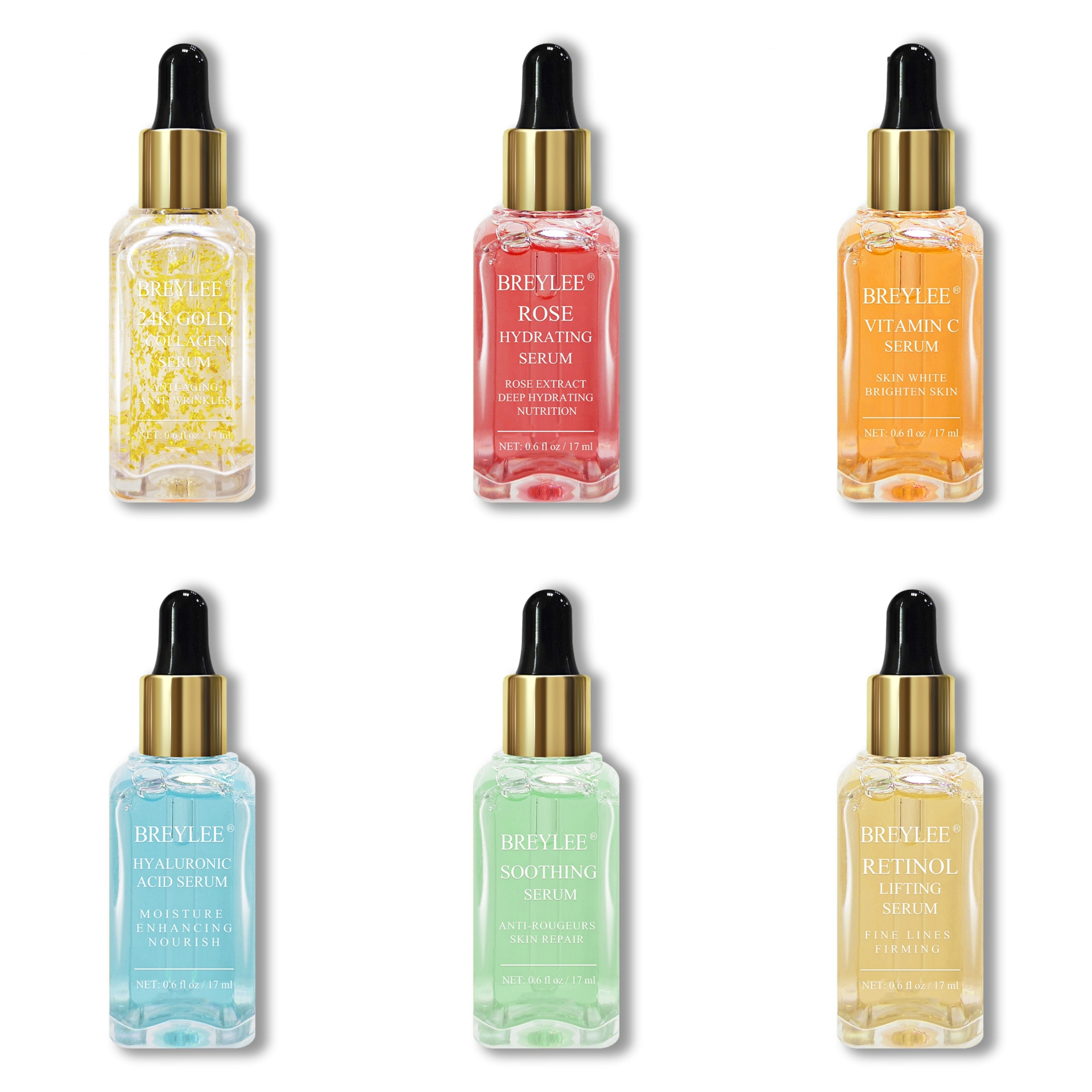 7 типов сыворотки серии 17 мл Гиалуроновая кислота антивозрастной увлажняющий Восстанавливающий эффект