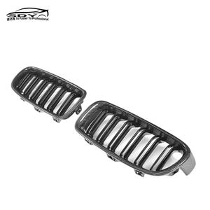 F30カーボンファイバーフロントグリルキドニーグリルデュアルスラットグリルBMW3シリーズF30F35用 - Product Image 4
