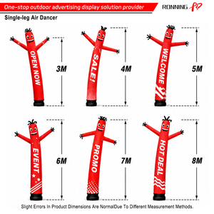 Homme publicitaire gonflable personnalisé à jambe unique, figurine dansante, avec souffleur électrique, 8m, étanche, pour extérieur et magasin - Product Image 2